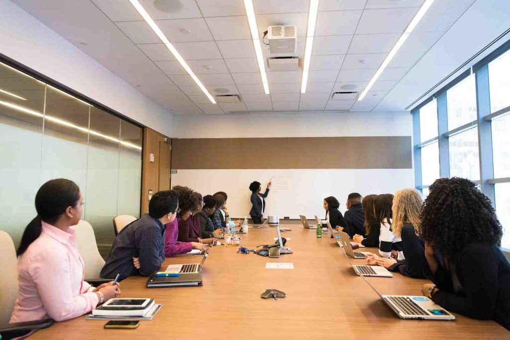 an office meeting