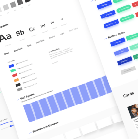 A design system style guide section