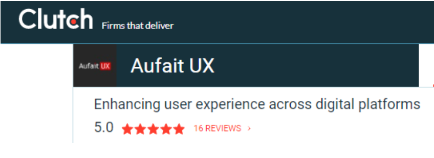 Aufait UX Clutch profile 