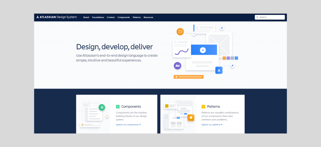 Screenshot of Atlassian design system