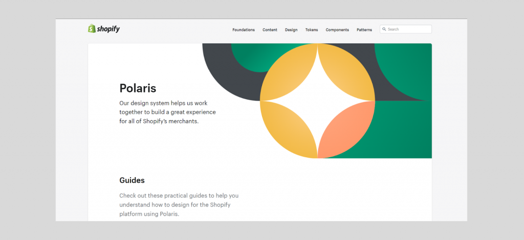 Screenshot of Shopify design system