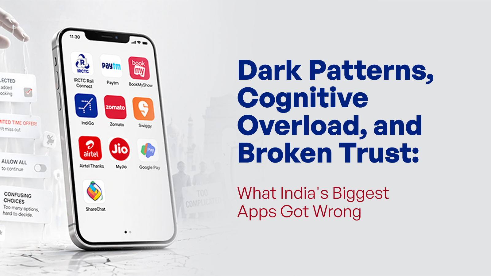 A strategic critique of bad UX design examples in popular Indian apps.