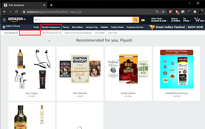 Amazon’s personalized shopping experience