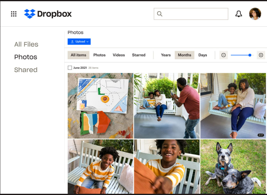 Easy photo sharing in Dropbox
