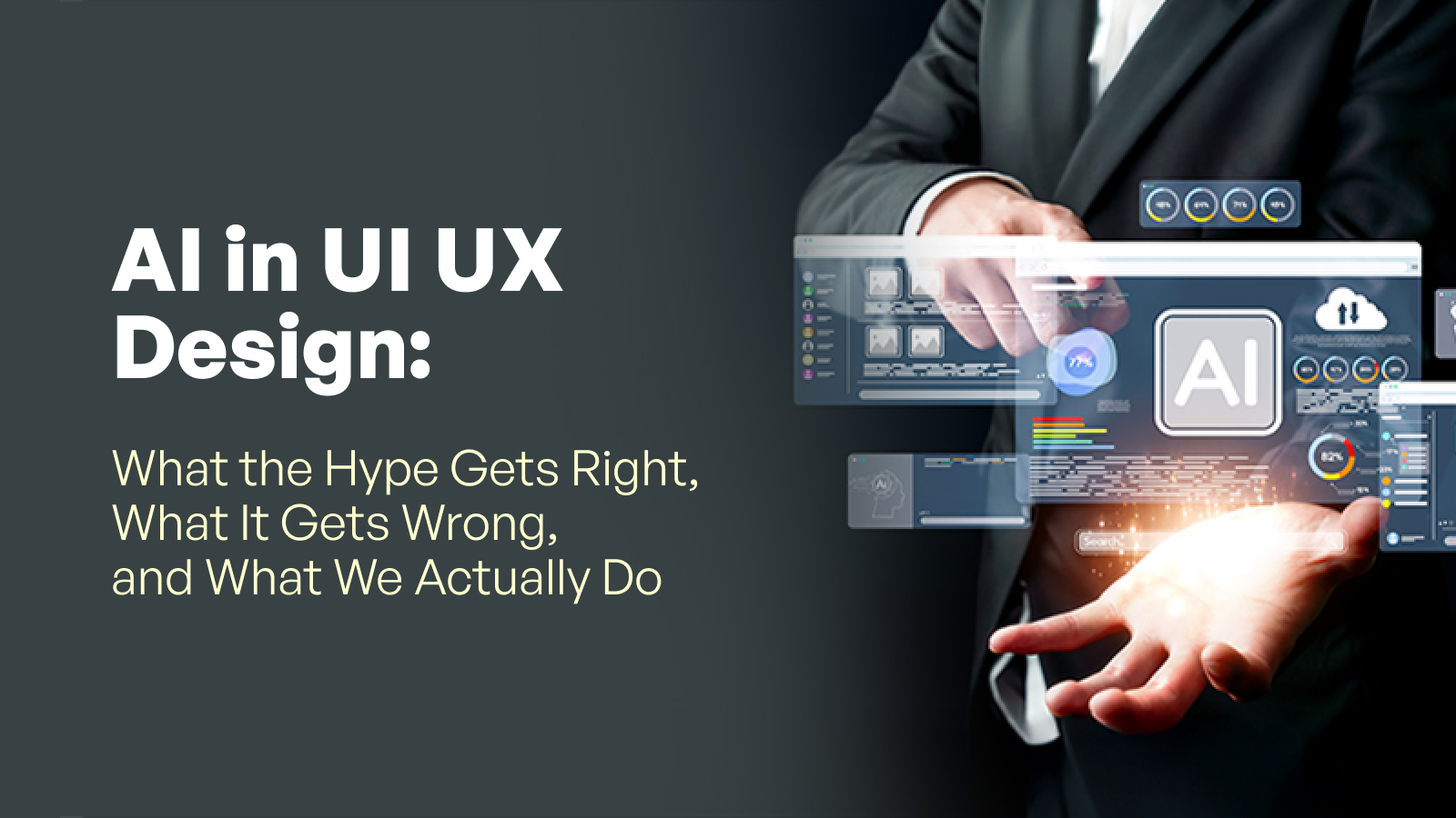 Visual representation of AI in UI UX design